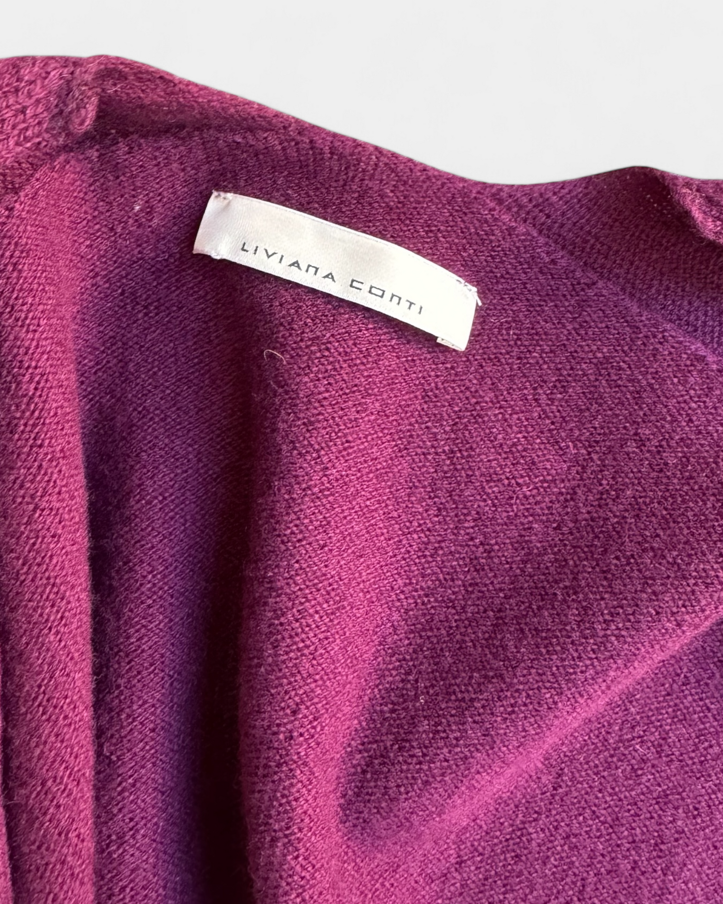 Burgundy cardigan, Liviana Conti, 42