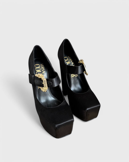 Maryjane plateforme Noire Versace , 40